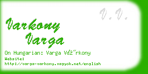 varkony varga business card